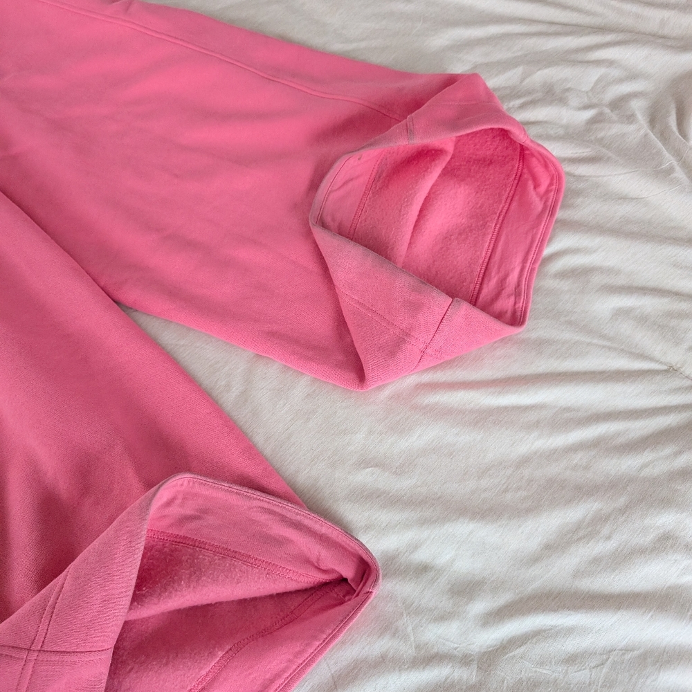 Adidas originals all szn fleece wide leg high waist pink sweats scuba large - Picture 10 of 10